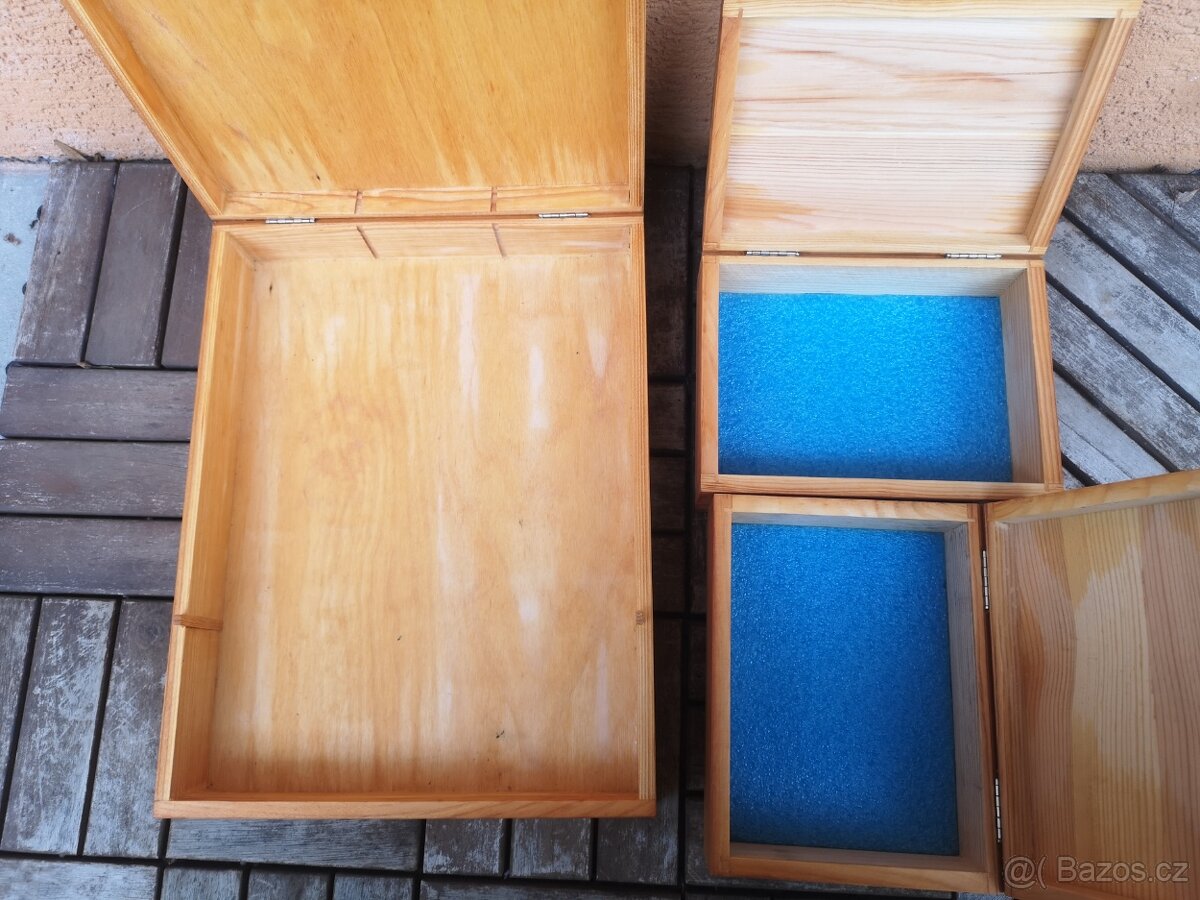 Dřevěné krabičky s víkem
