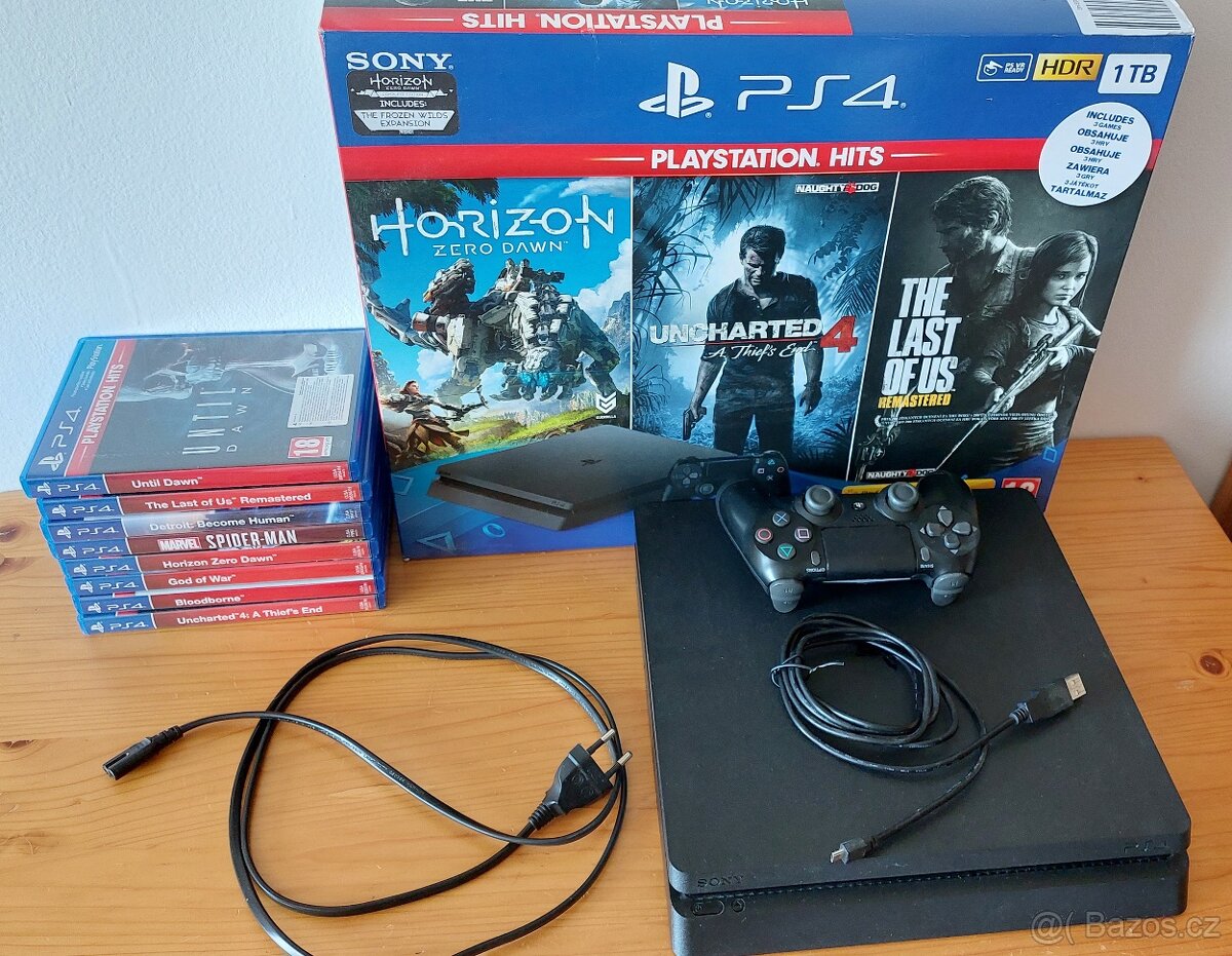 PS4 Slim 1 TB + 8 her