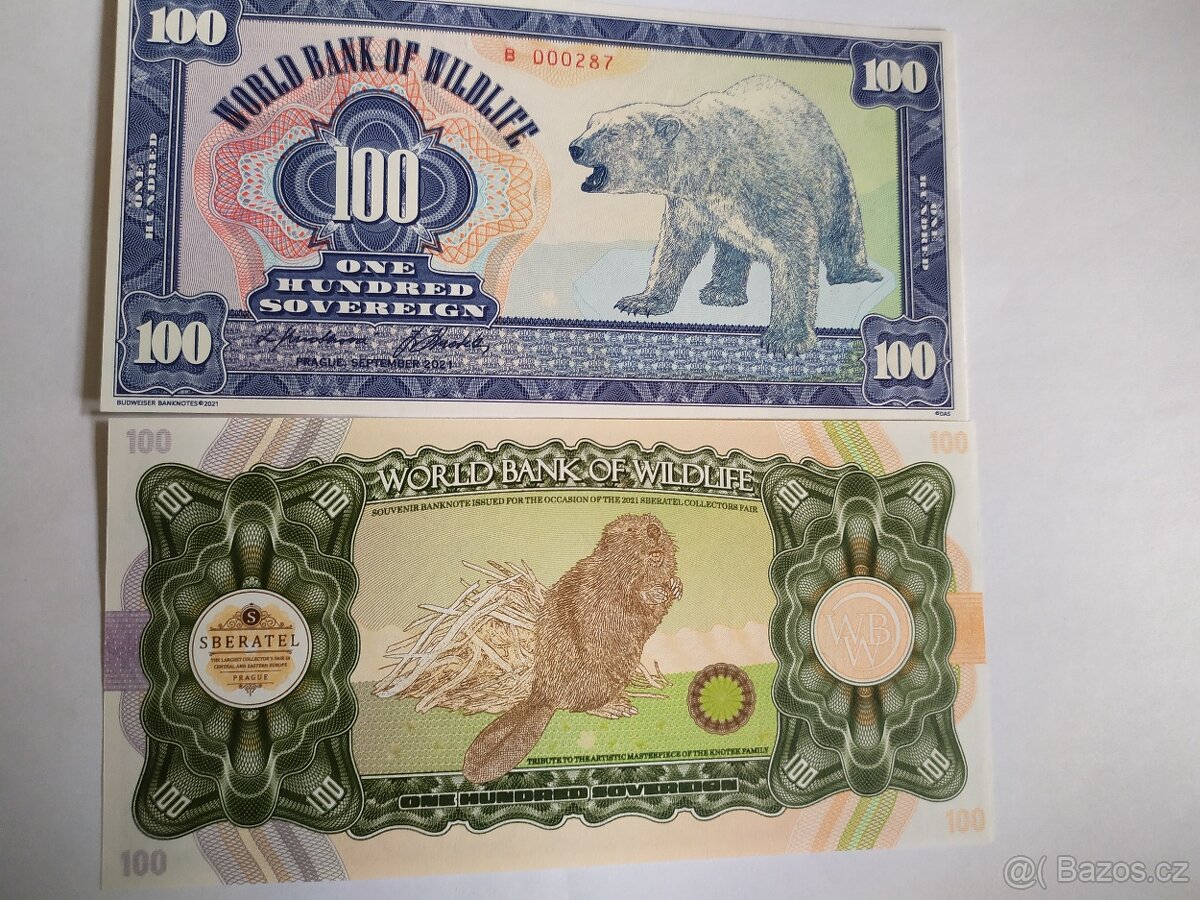 Sběratelská bankovka - Wildlife - lední medvěd