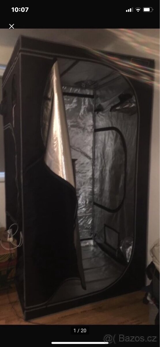 Pěstební grow box 120 na 120 na 200 cm
