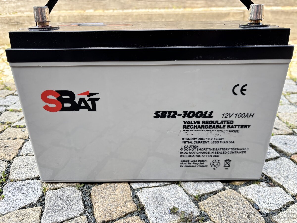 Baterie AGM VRLA 12V 100Ah SBAT pro obytné auto / karavan