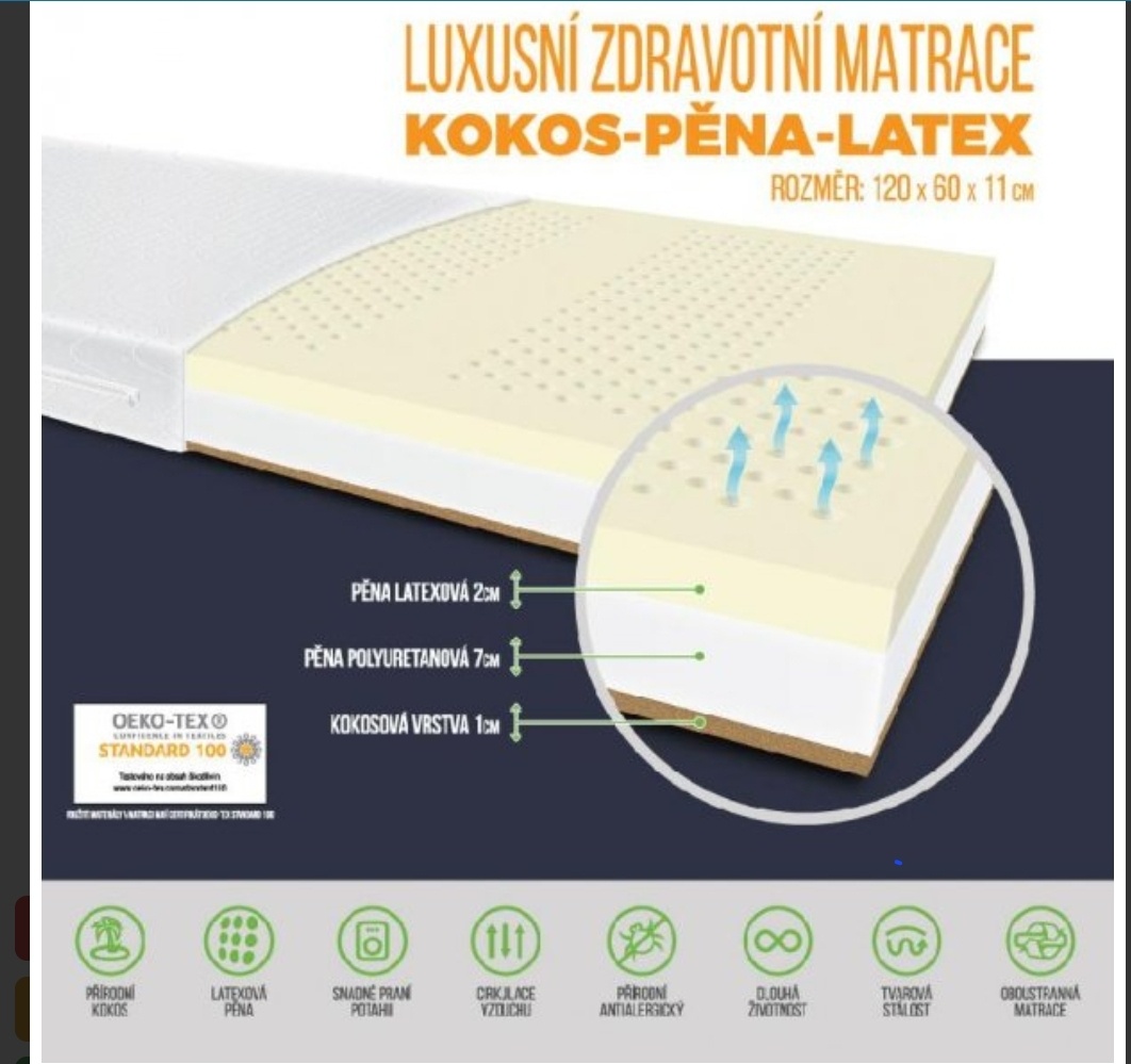 Dětská matrace Meditex 60x120x11