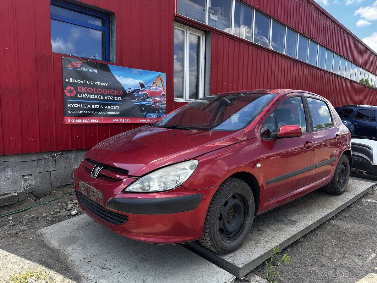 Peugeot 307 Hatchback, 1.6 benzín 16V, NFU: na nahradní díly