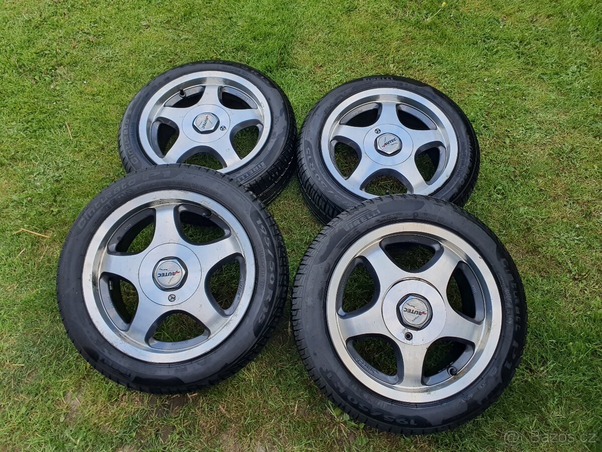 Alu kola Autec 15" 4x100 s pneu Pirelli