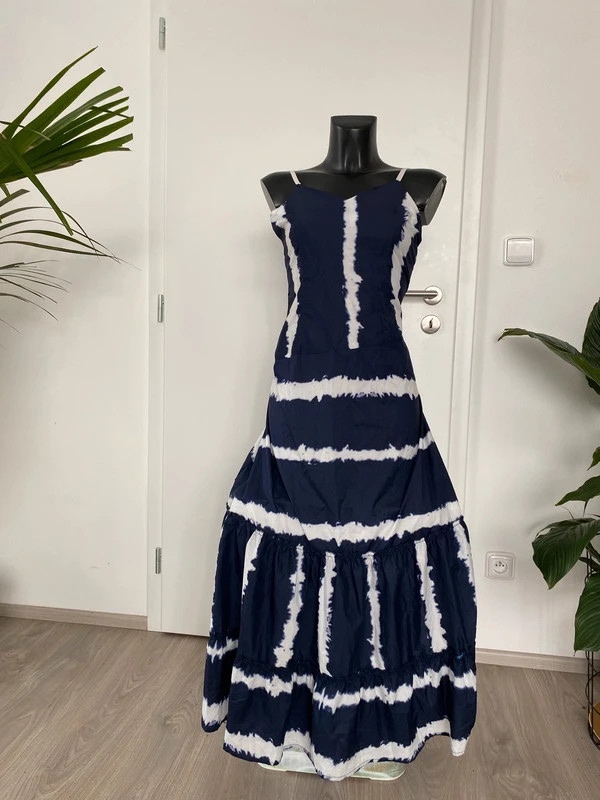 Pepe Jeans saty modro bile dlouhe letni 36