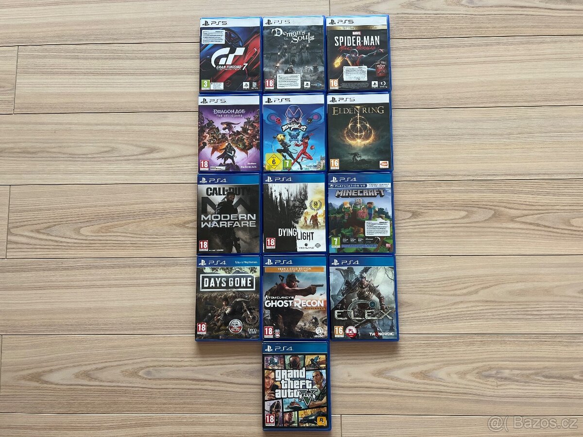 Prodám originální hry na PlayStation PS4/ a PS5 ve velmi dob