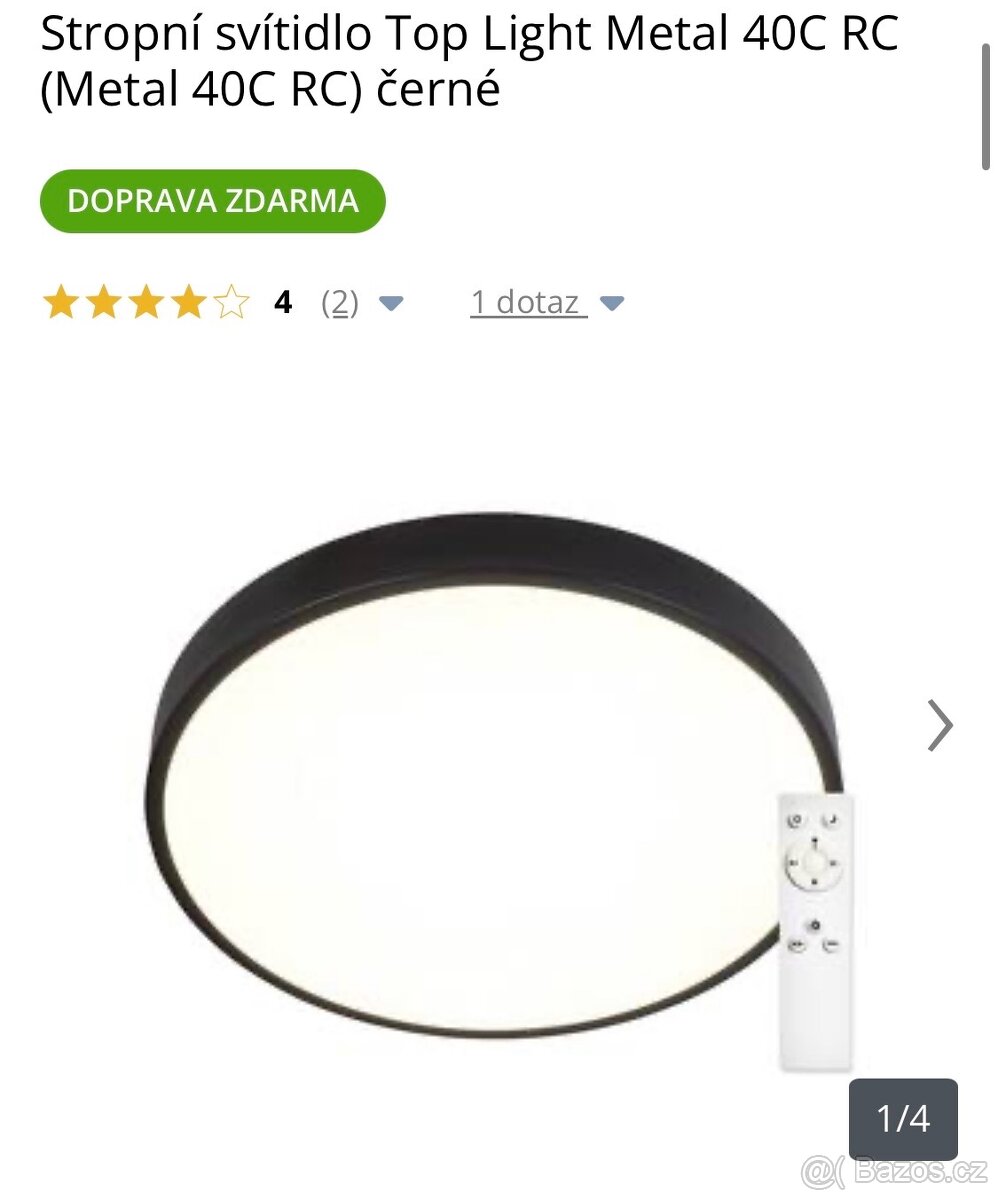 LED svitidla 40C RC cerna