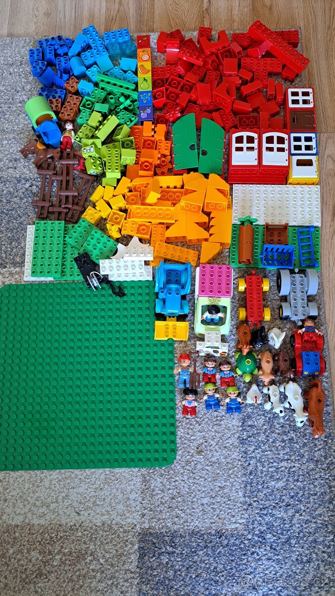 LEGO Duplo 10525 Velká farma + 10586 - Zmrzlinářská dodávka