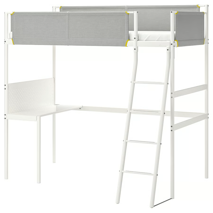 Postel IKEA Vitval se stolní deskou/Loft bed IKEA Vitval wit
