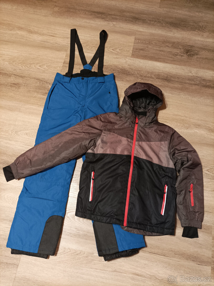 Lyžařské kalhoty a bunda vel. 146-152