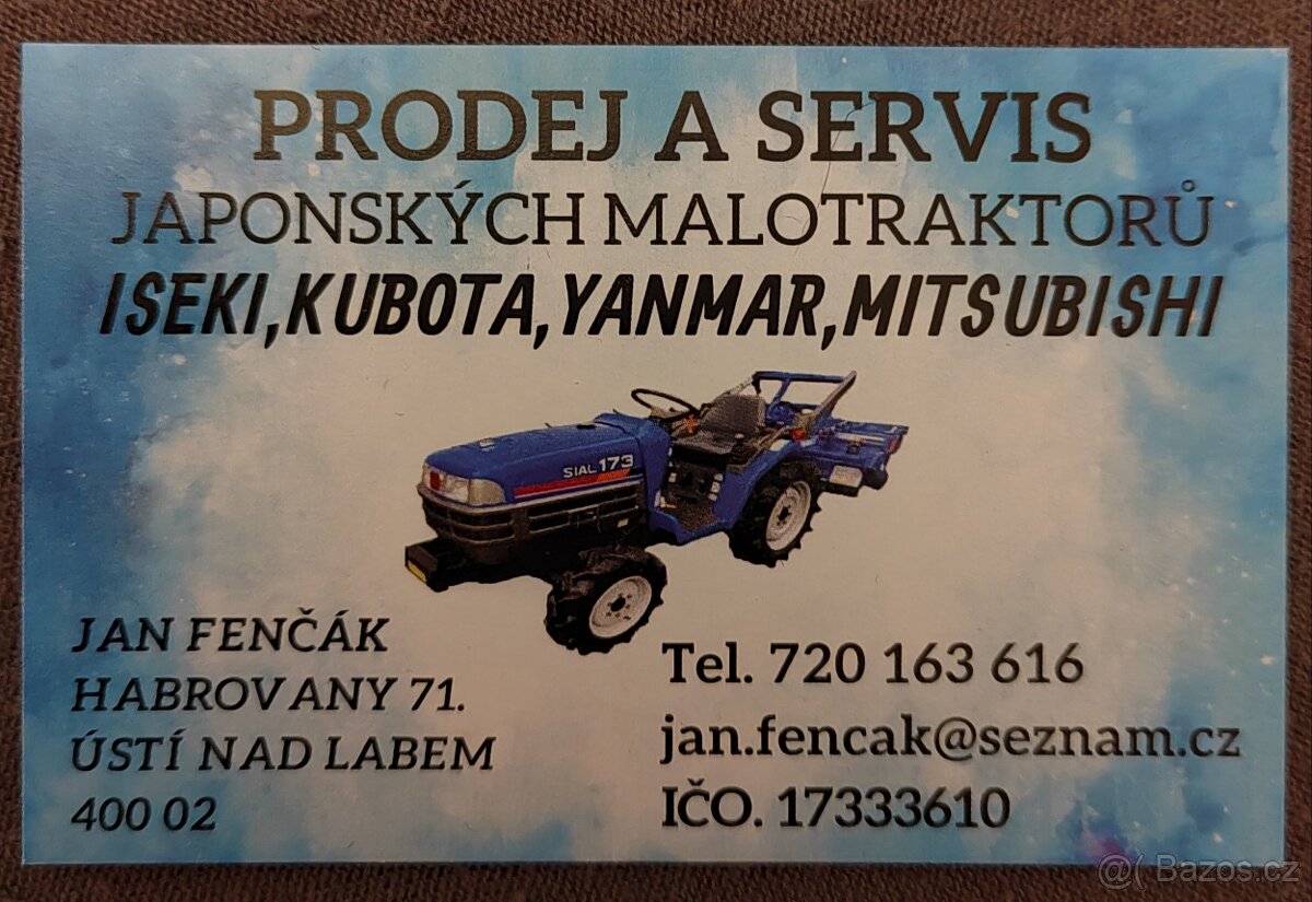 SERVIS JAPONSKÝCH MALOTRAKTORŮ