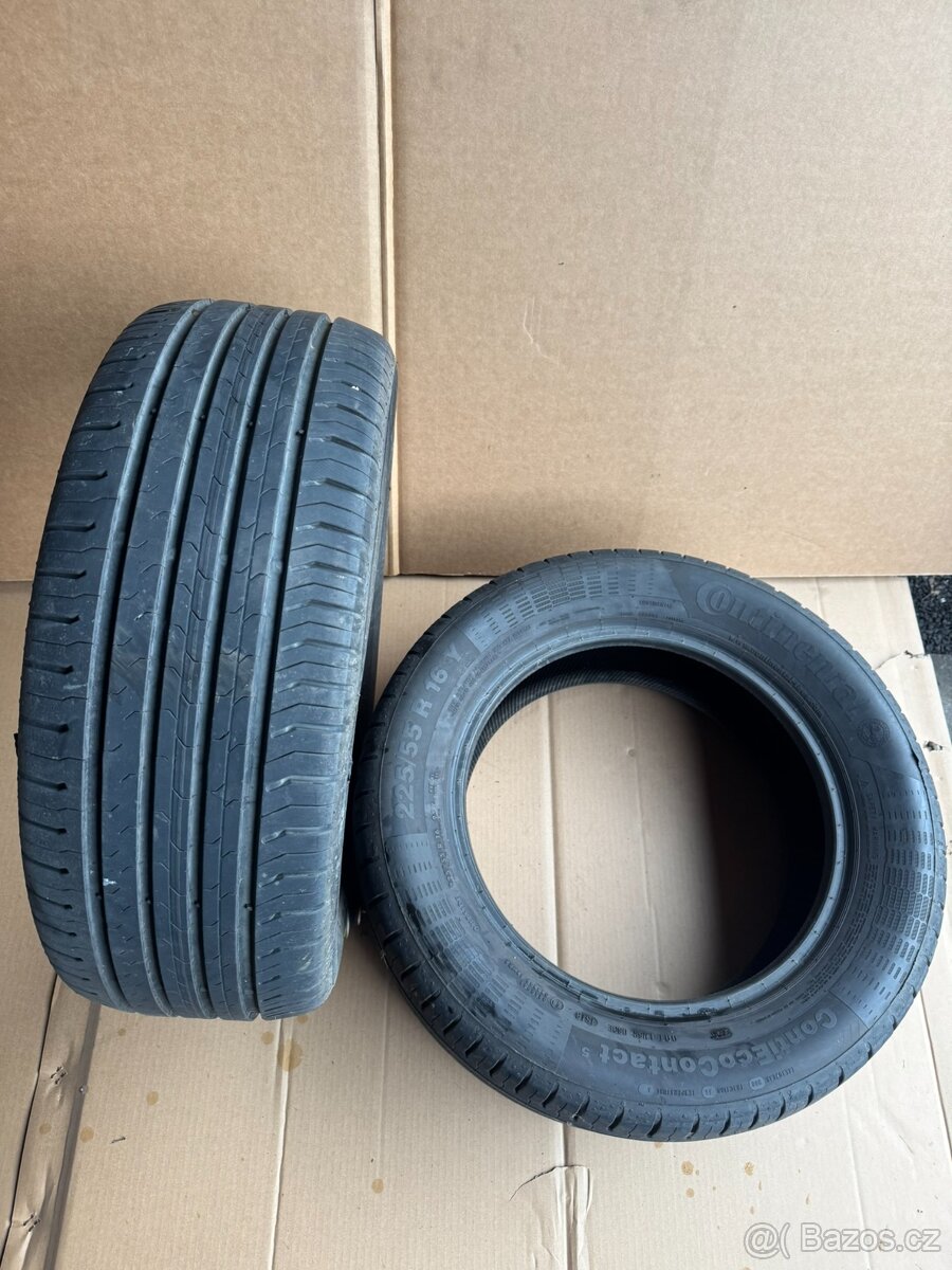 pneu gumy kola kolo 225 55 r16 letni 7mm