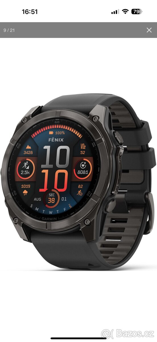 Hodinky Garmin Fenix 8 AMOLED 51 mm, Sapphire Carbon Gray DL