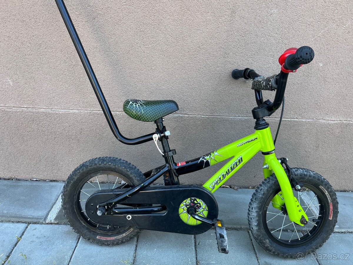 Dětské kolo Specialized Hotrock 12 s vodící tlačnou tyčí