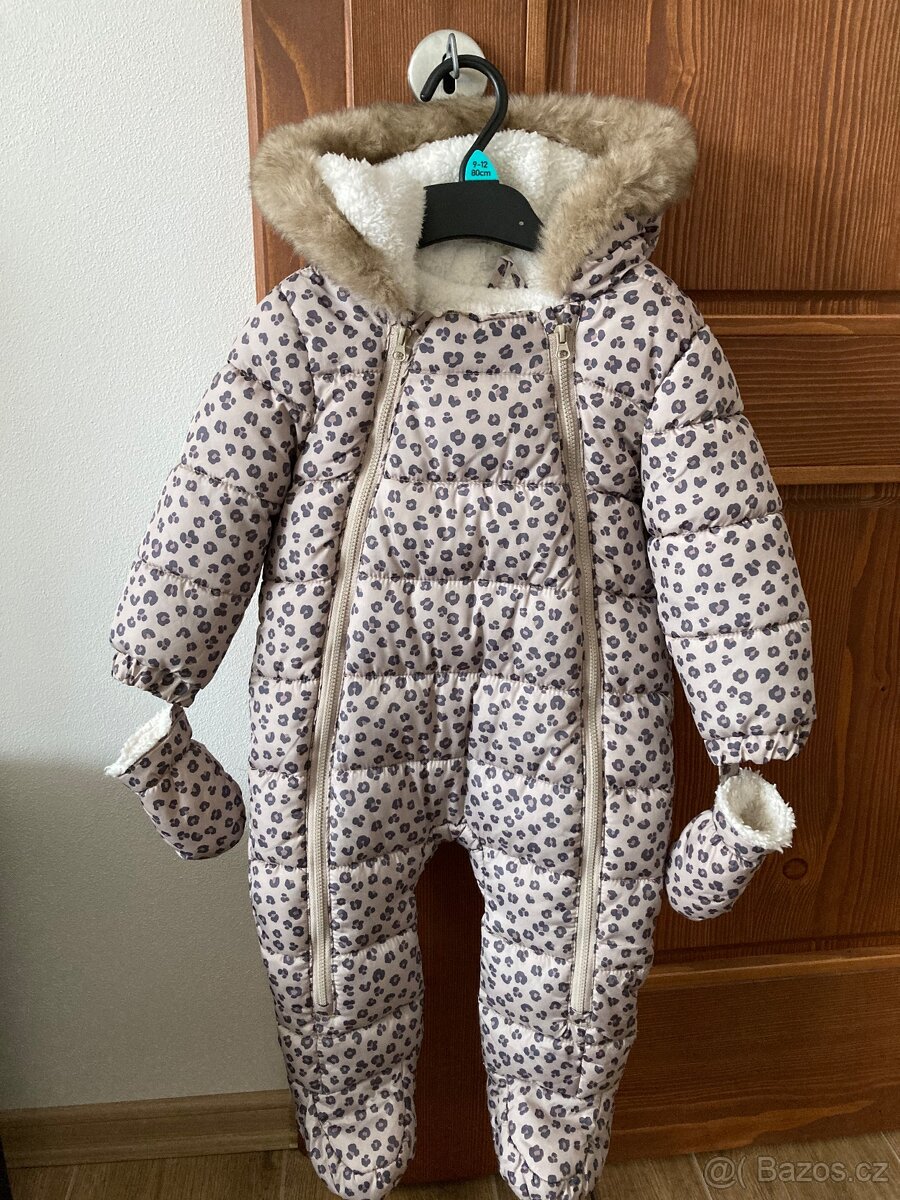 Zimní kombinéza s rukavicemi 9-12m/vel.80