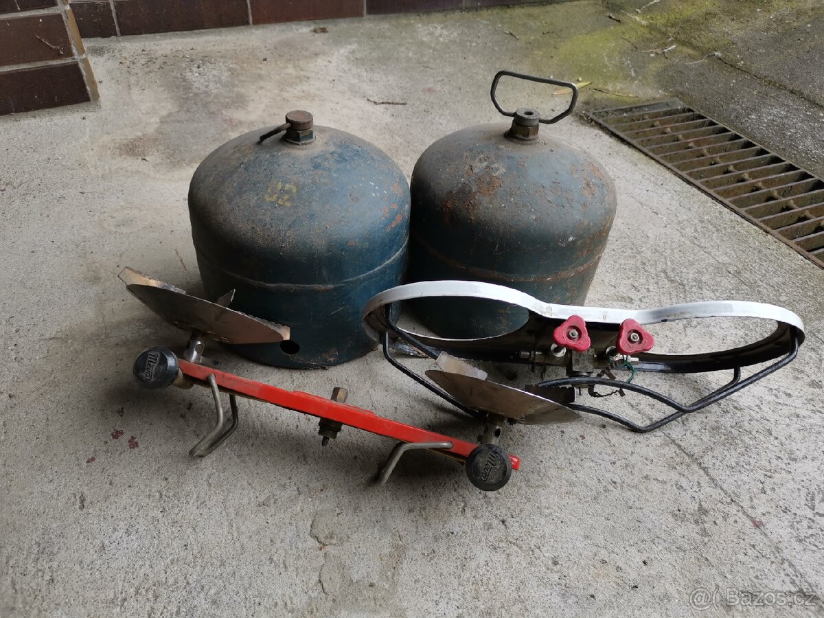 Propan Butan lahve 2kg + vařiče