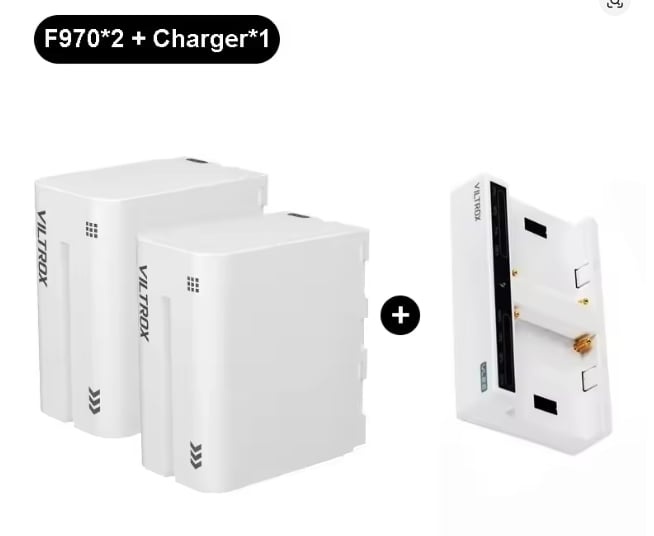 Viltrox nabíjecí set 2x baterie NP-F970 USB C s led, USB C