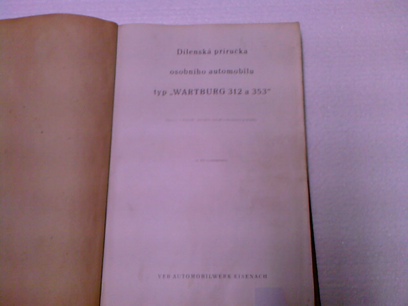 Dielenska príručka Wartburg 353