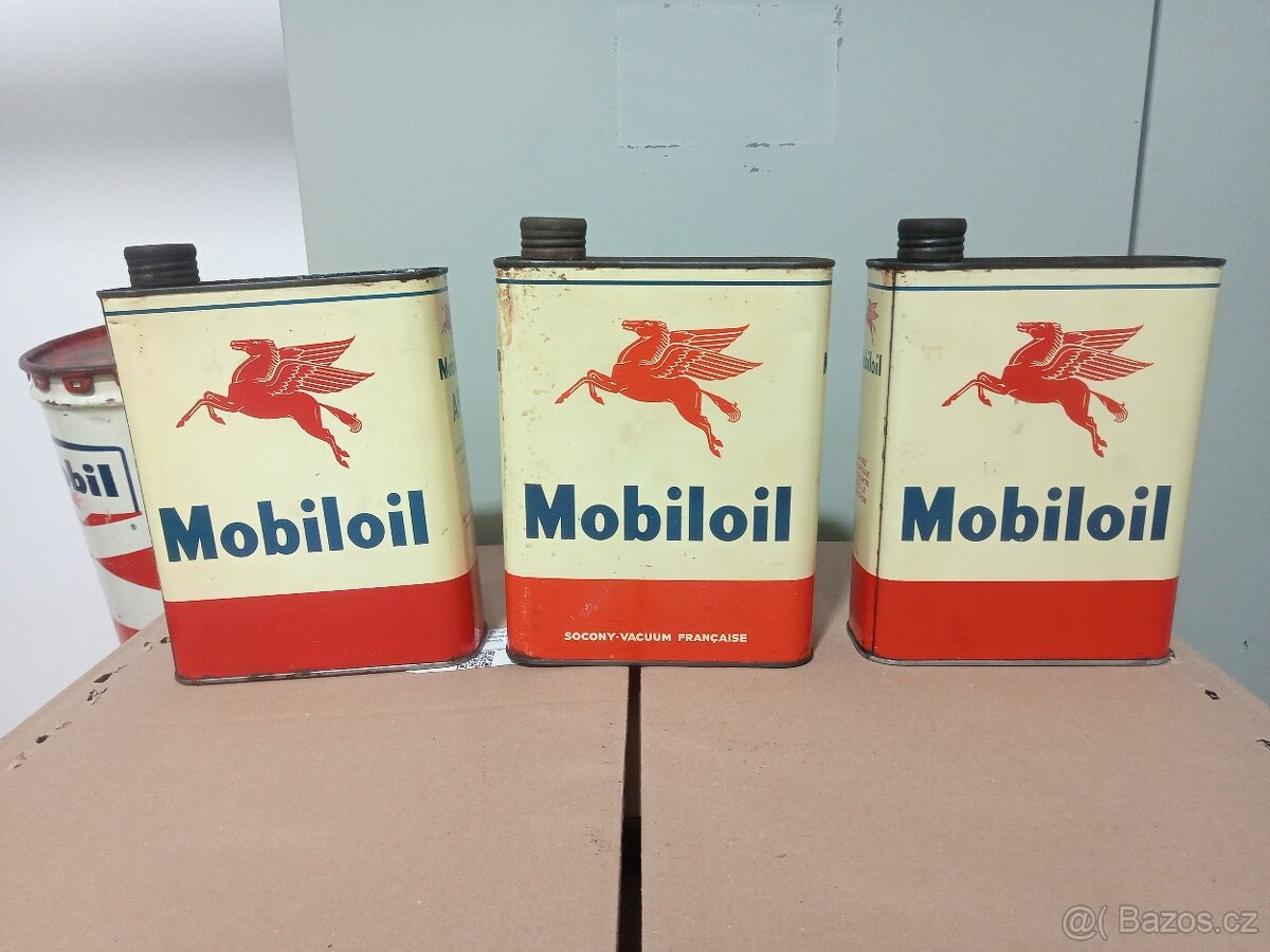 Mobiloil Paegas stará plechovka od oleje 2l
