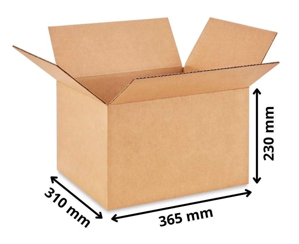 Kartonové klopové krabice - 5 VVL - 365x310x230 mm