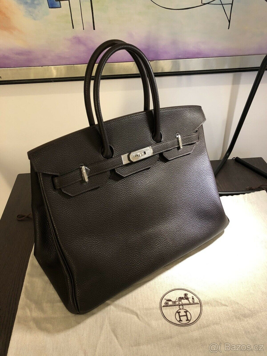 Kabelka Hermes Birkin 35 Togo, hnědá, nenošená
