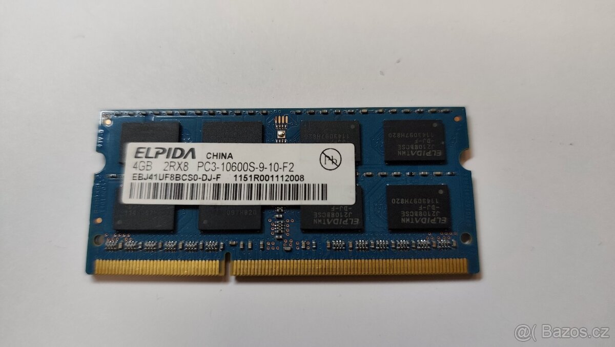 RAM 4 GB, DDR3, Elpida