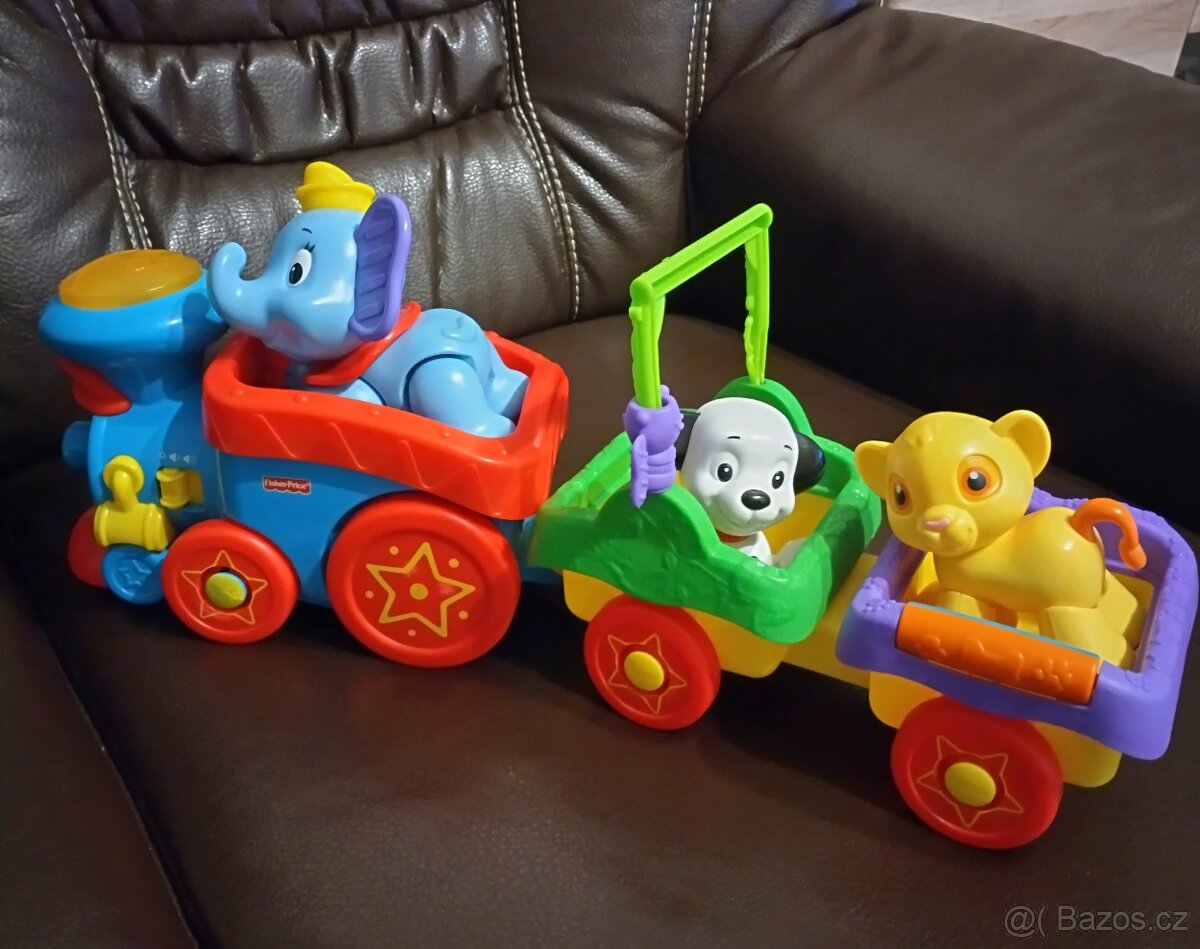 Dětský vláček Fisher Price se zvířátky a zvuky