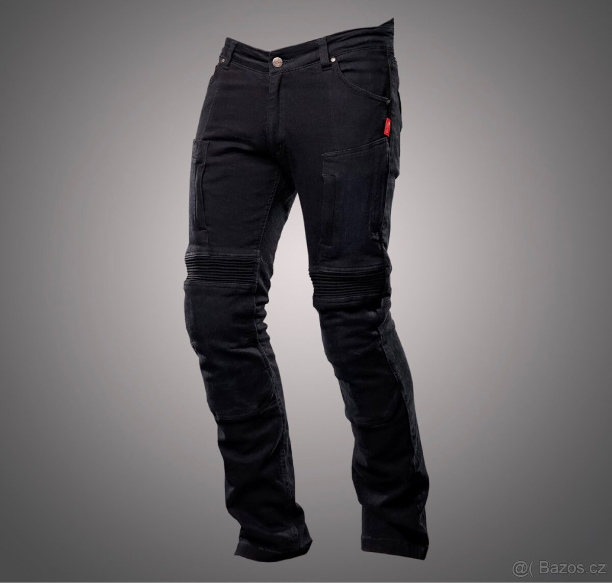 4SR Pánské kevlarové moto jeansy CLUB SPORT black