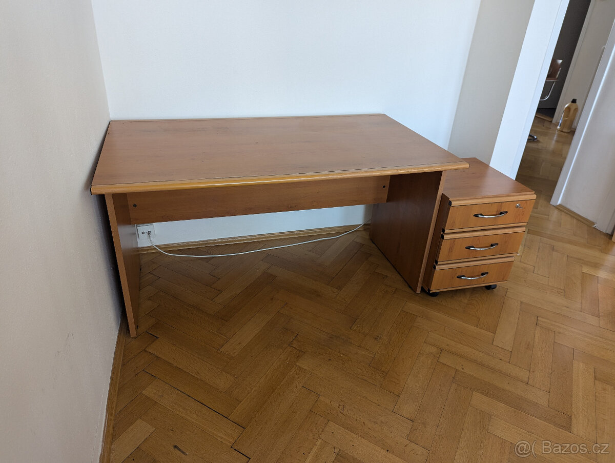 STŮL A ZÁSUVKOVÝ KONTEJNER NA KOLEČKÁCH ~ ZADARMO