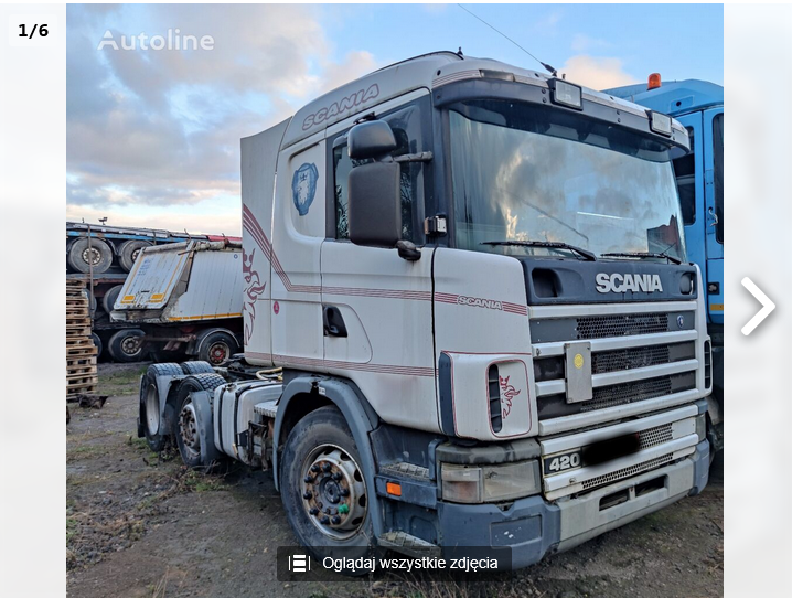 Tahač Scania 124 420 NÍZKÁ KABINA