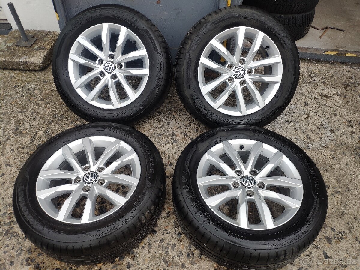 Alu Vw 5/112 r16 + 215/60 r16 letní