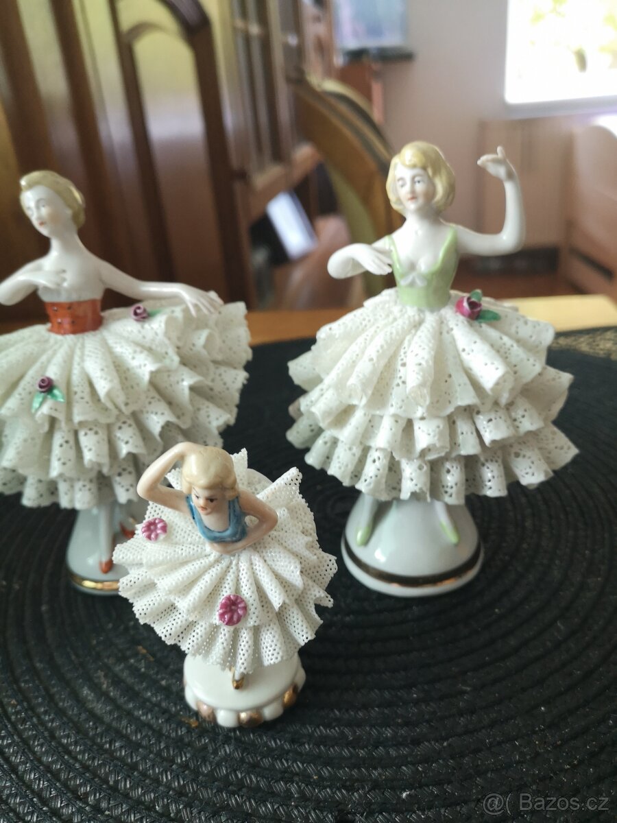 porcelánové sošky krajkové