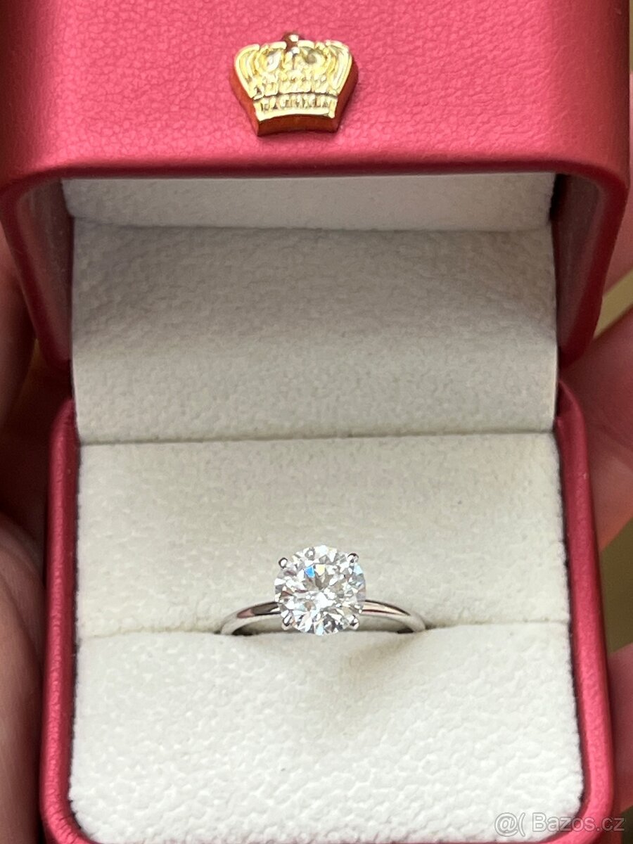 14k Zlatý prsten s 2,07ct diamantem