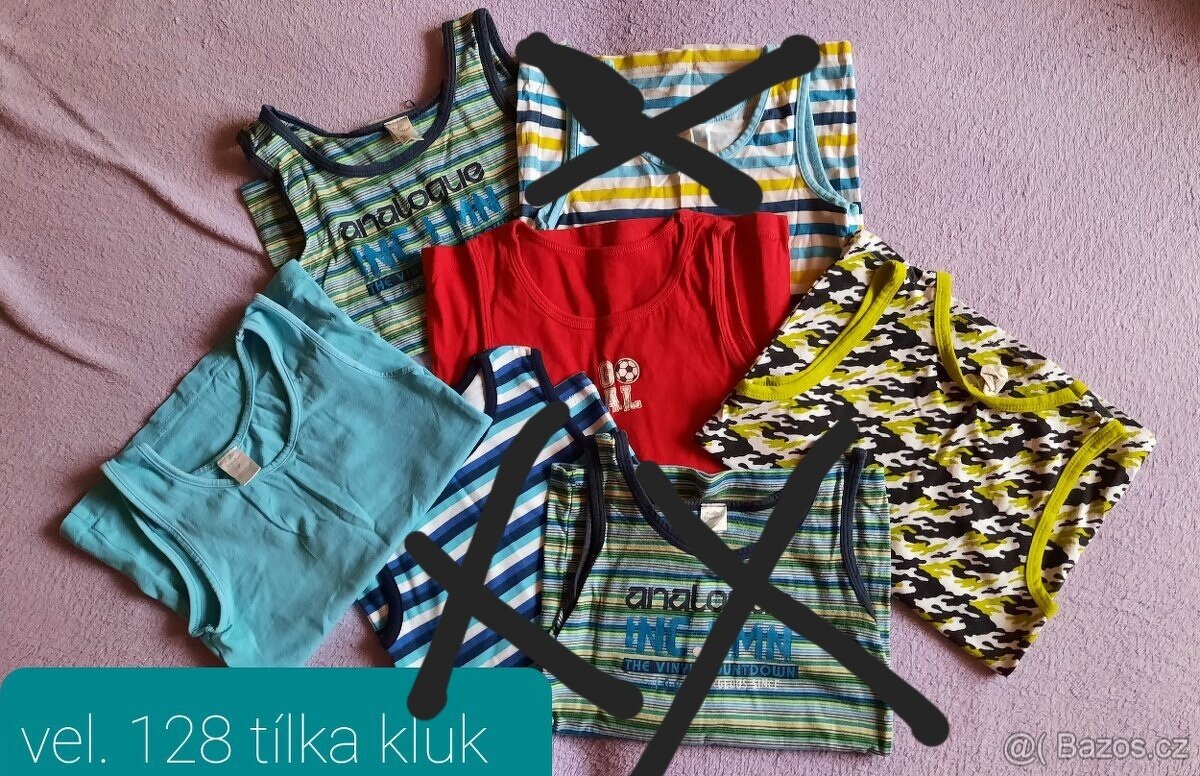 Klučičí tílka a trika vel. 128