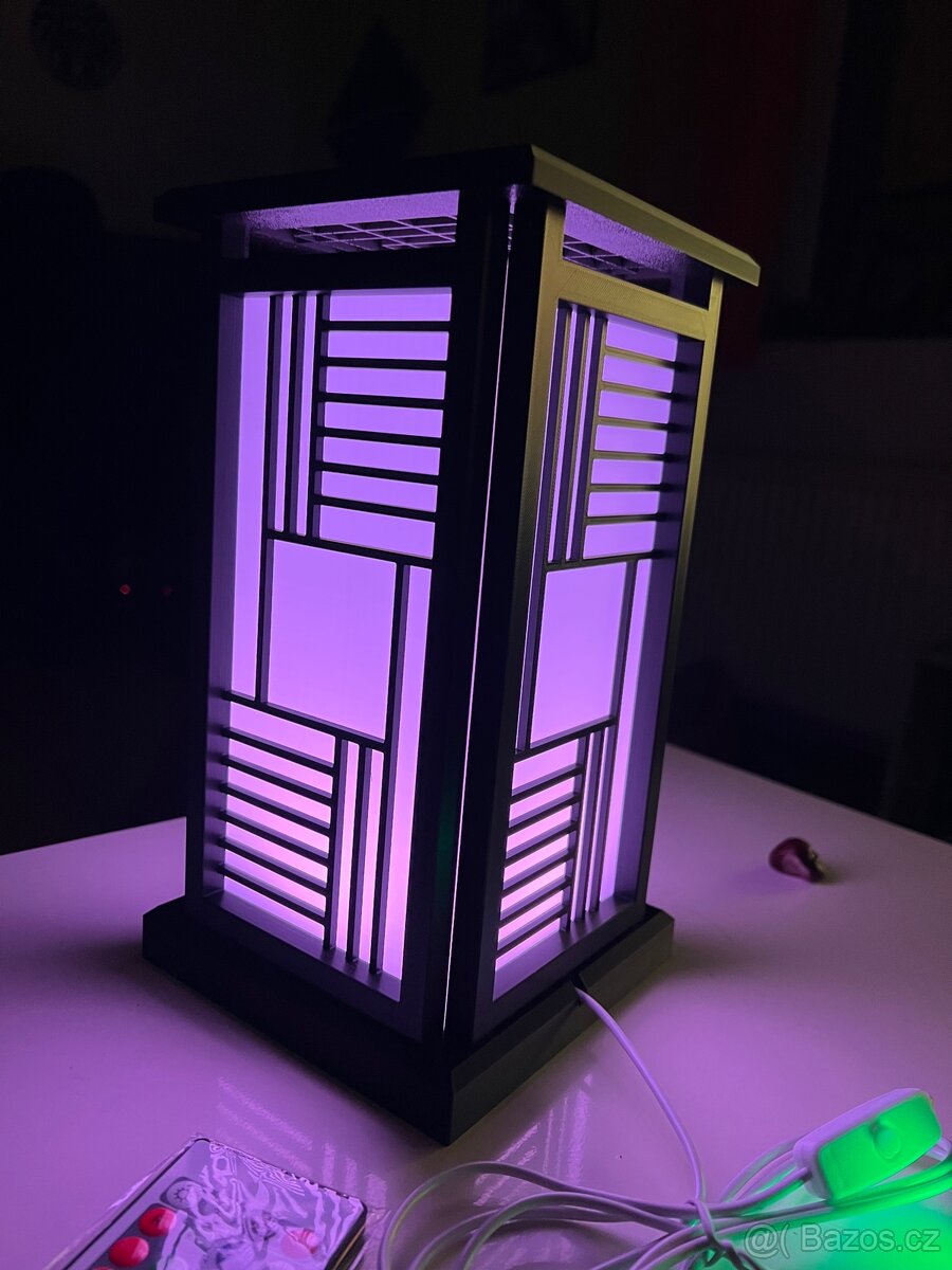 Led designová lampa v japonském stylu