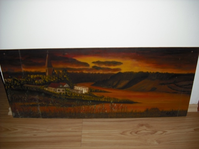 Malovaný obraz Orlík (Alfréd Pecina 1982)