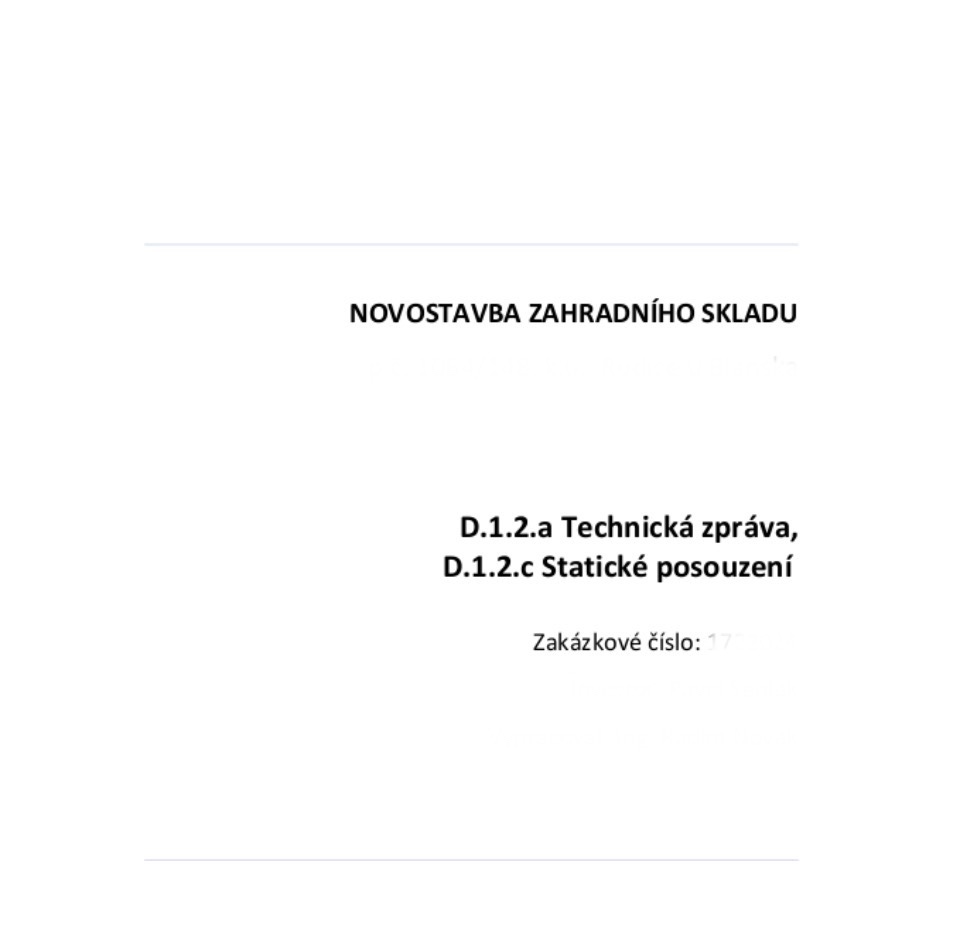 Prodám projektovou dokumentaci