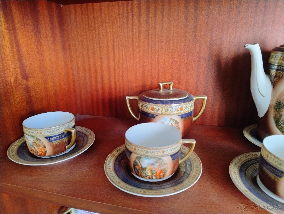 Stará čajová souprava 17 dilná