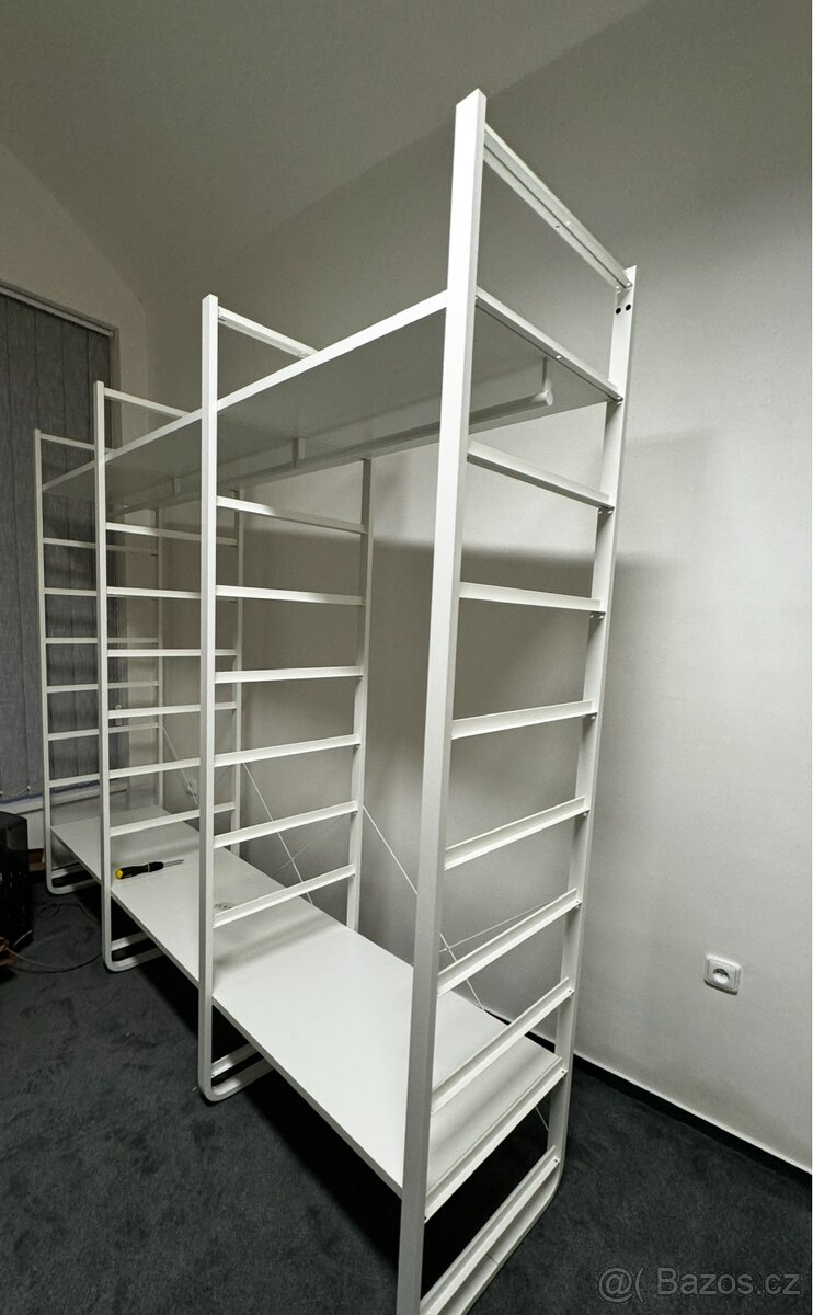 Ikea ELVARLI Šatní sestava, bílá, 84x55x216 cm