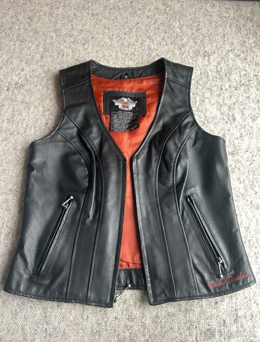 Kožená vesta Harley Davidson
