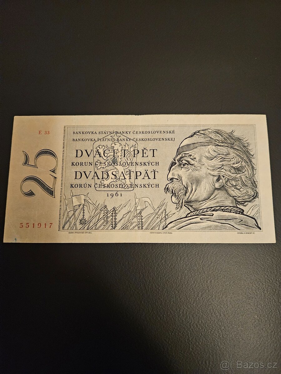 Prodám vzácnou 25 kč serie E