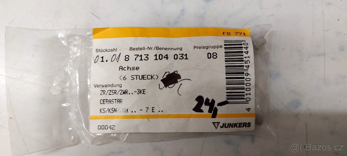 Junkers hřídelka Cerastar