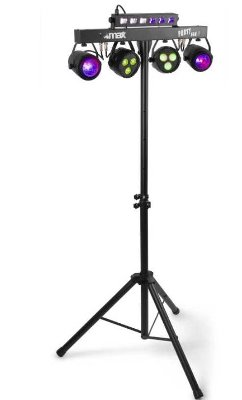 MAX PartyBar10 set 2x Jelly Moon a 2x PAR a UV/Strobe