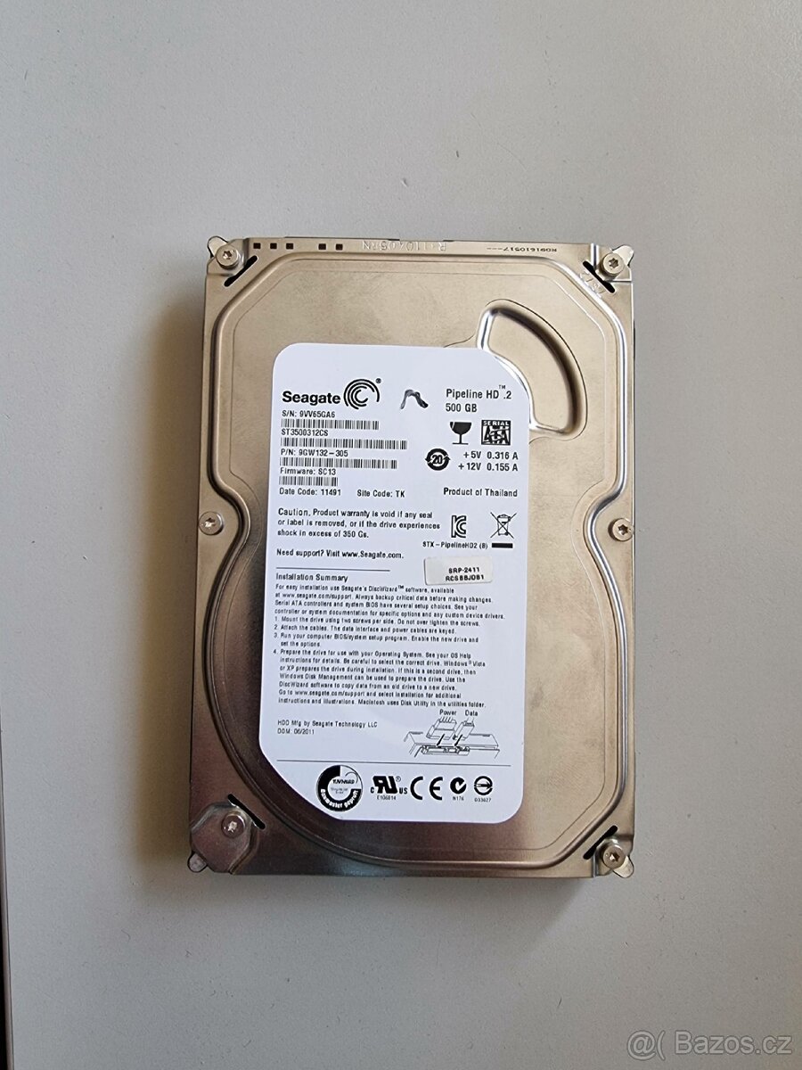 HDD Seagate Pipeline 500GB, 3,5", 5900rpm, ST3500312CS