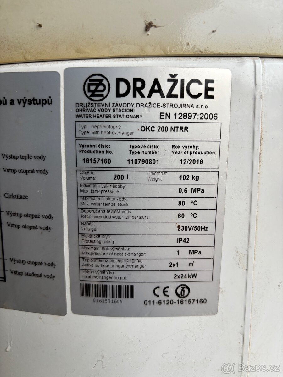 Bojler Dražice OKC 200 NTRR