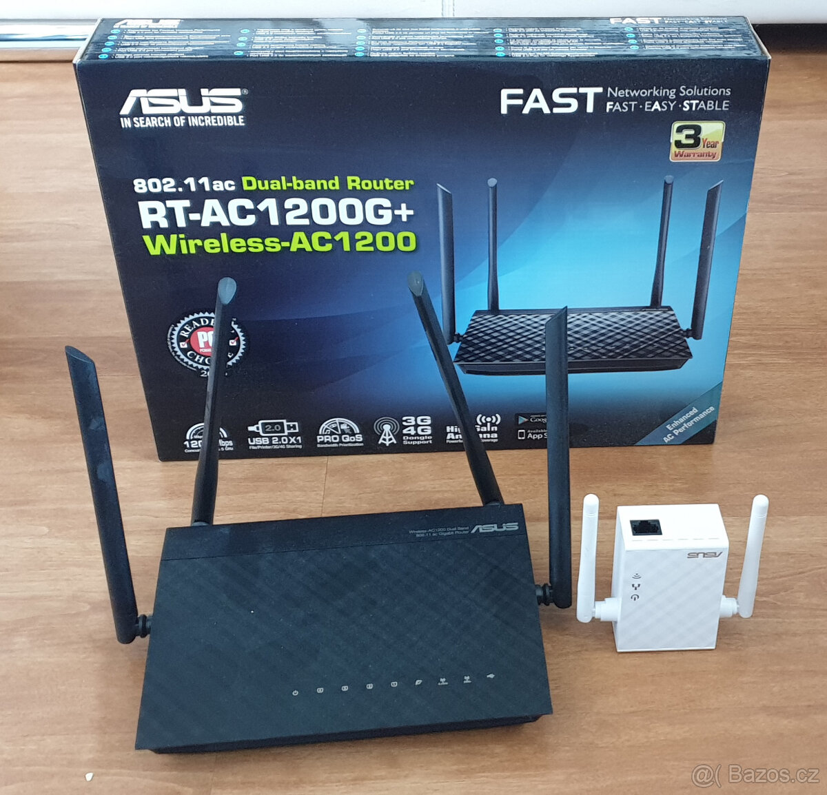 Asus RT-AC1200G+ Wifi router + ASUS RP-N12 WiFi extender