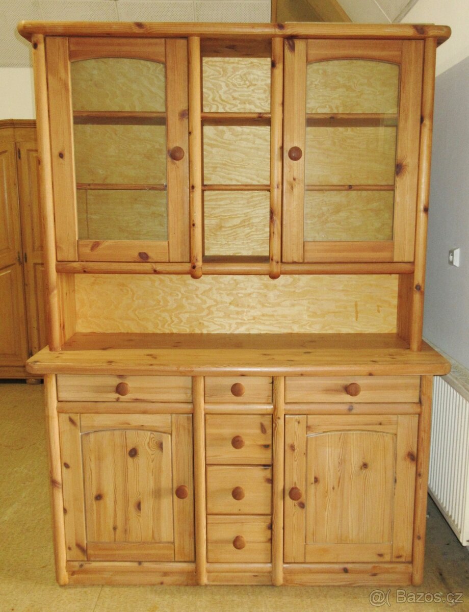 Příborník z borovice se šuplíky - celomasiv - Výborný stav