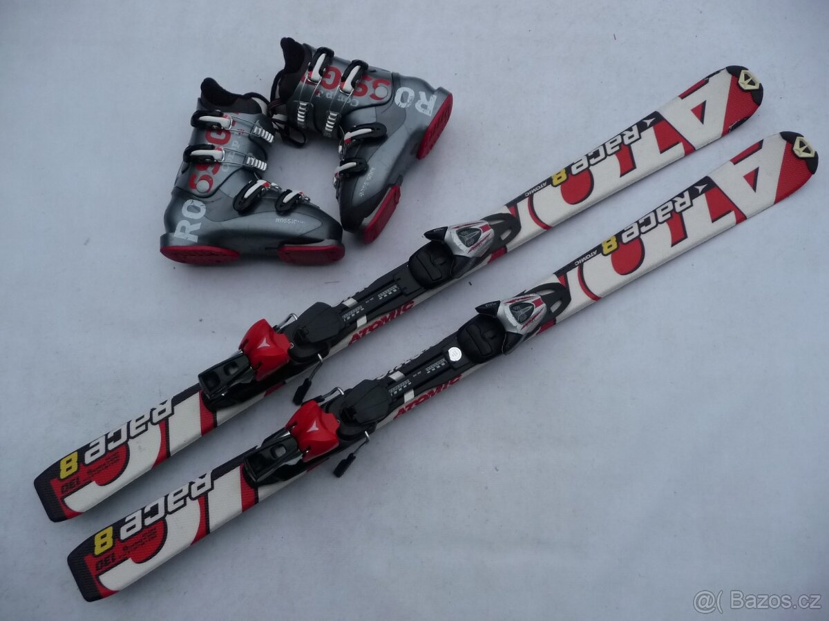 314. Lyže ATOMIC - 130 cm + boty ROSSIGNOL 38 eu - set