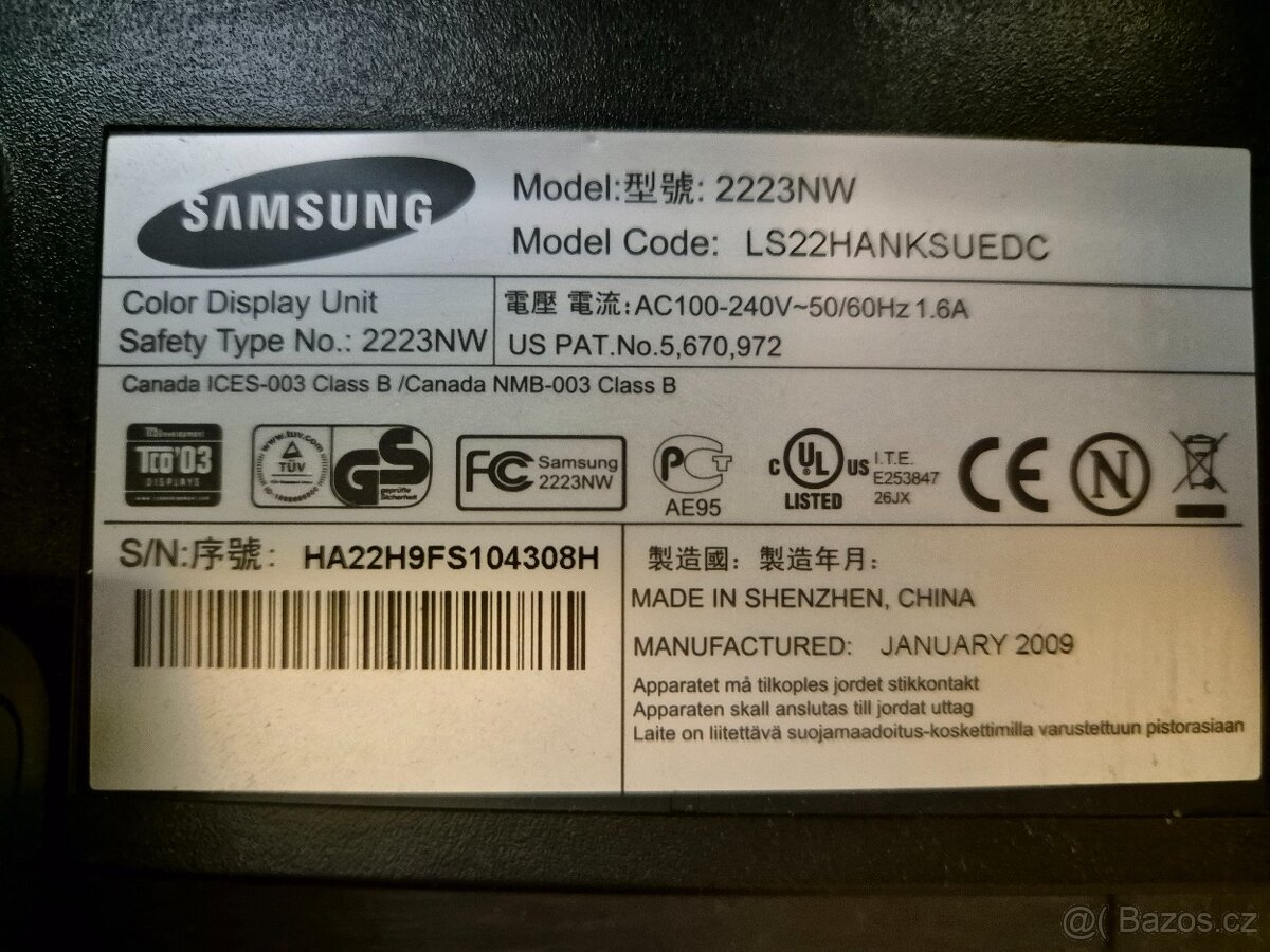 Samsung syncmaster 2223NW