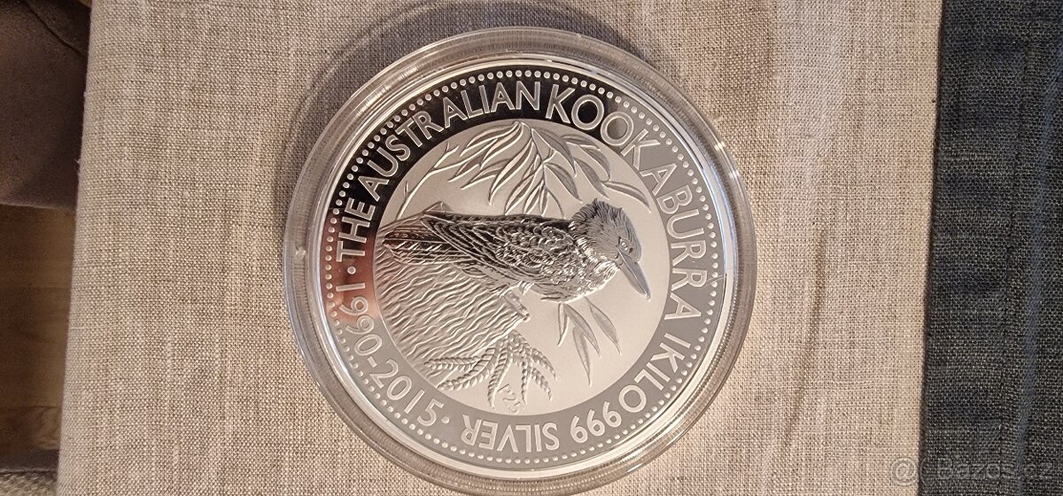 Stribrna mince 1 kg Kookaburra 2015